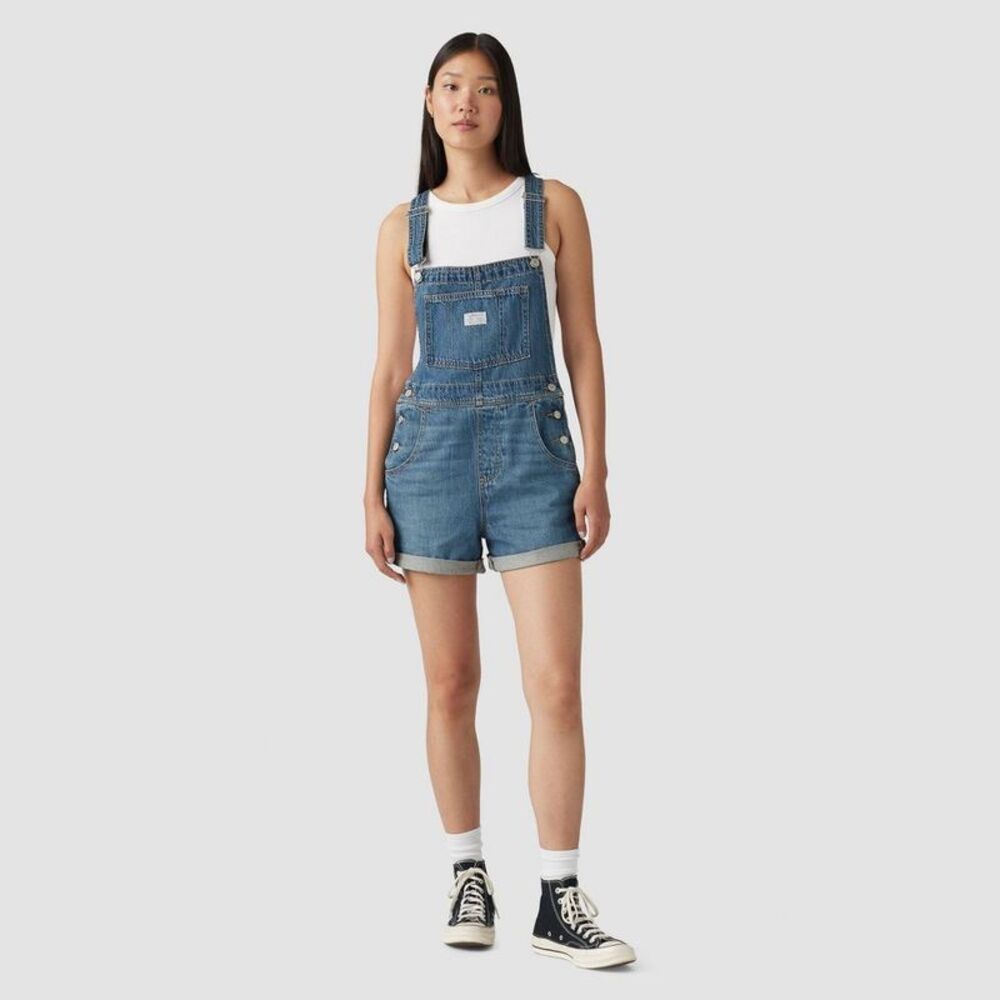 Levi's Women's Rompers & Jumpsuits Vintage Shortall - Blue Denim L
